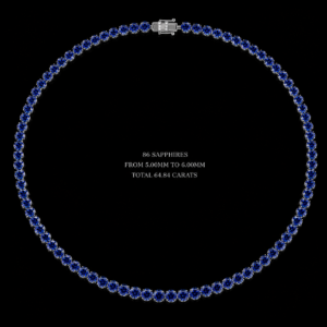 64.84CTTW SAPPHIRE NECKLACE - #SG484