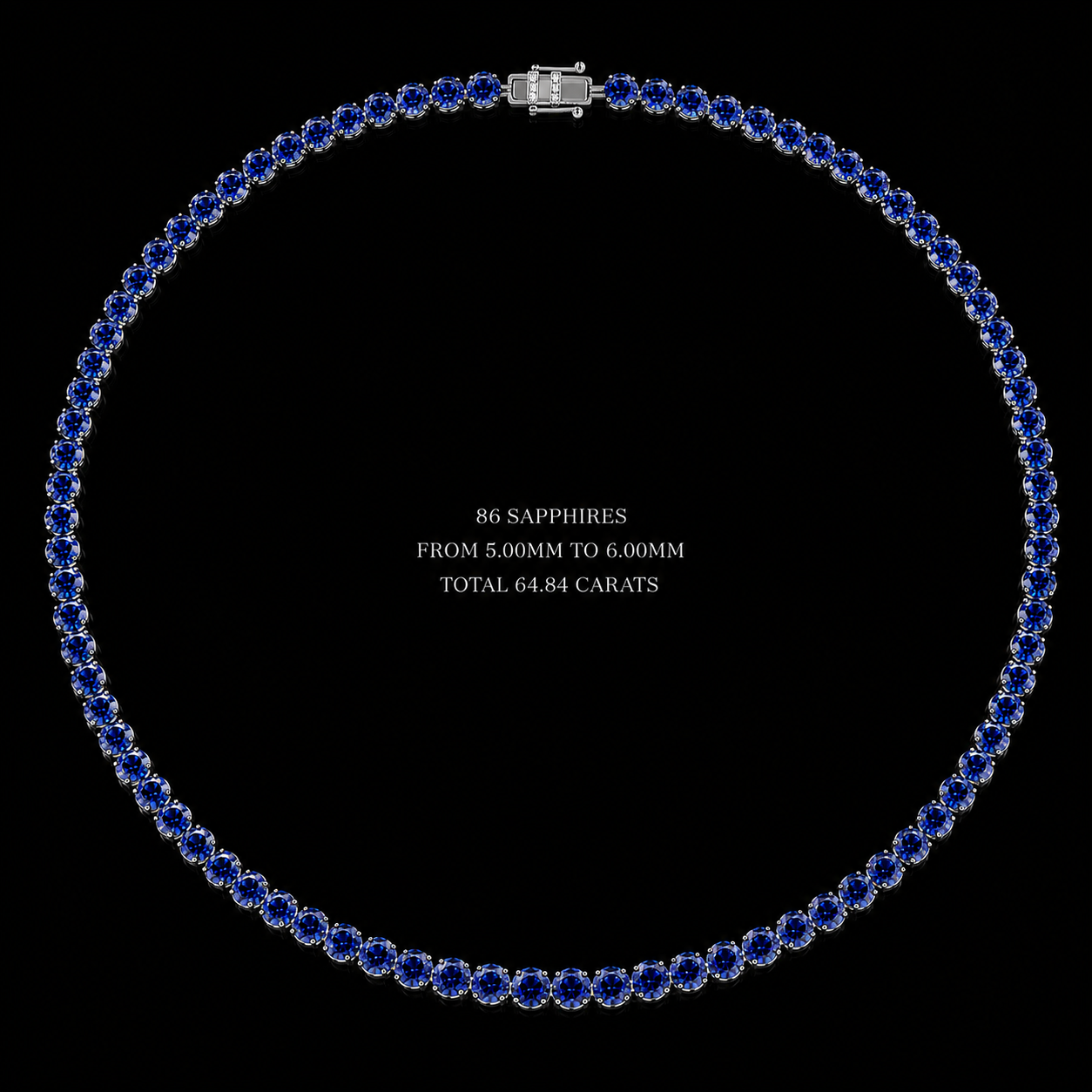64.84CTTW SAPPHIRE NECKLACE - #SG484