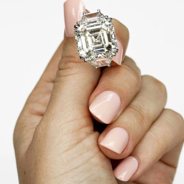 15.34CT ASSCHER CUT DIAMOND RING - STYLE #RR-021 - Image 5