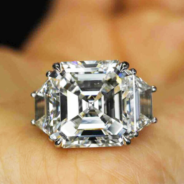 15.34CT ASSCHER CUT DIAMOND RING - STYLE #RR-021 - Image 4