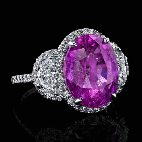 10.01 NATURAL PINK SAPPHIRE RING - #RR-118