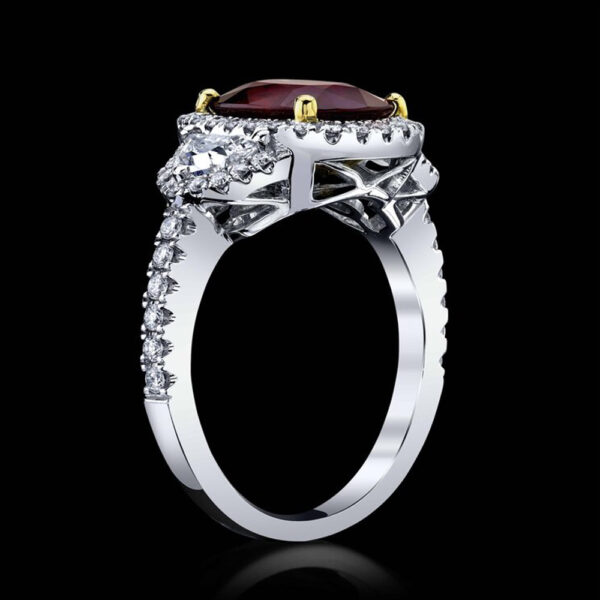 3.01CT RUBY & DIAMOND RING  - UNHEATED - STYLE #RR-149 - Image 2