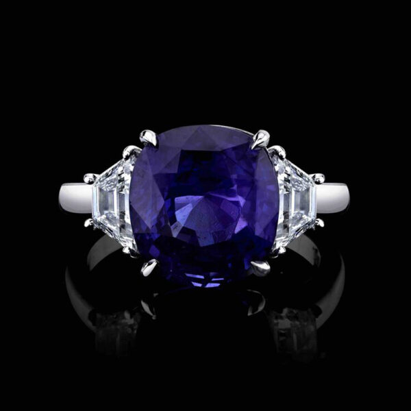 6.77CT VIOLET BLUE SAPPHIRE & DIAMOND RING STYLE #RR-151