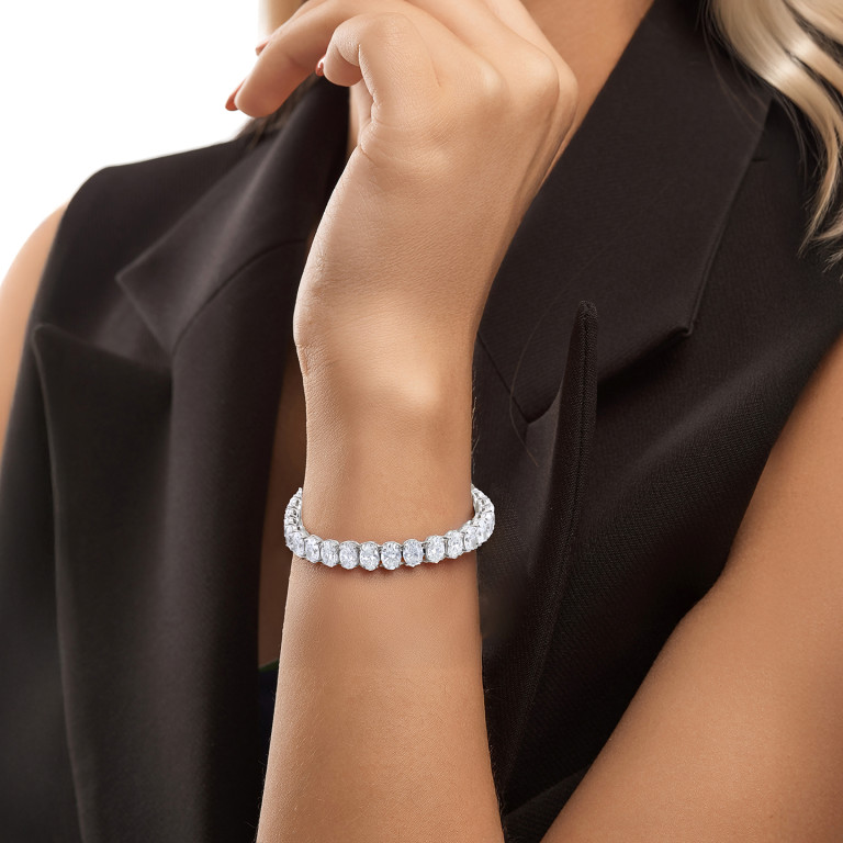 30.01CTTW NATURAL COLORLESS DIAMOND BRACELET- BR48232 - Image 3