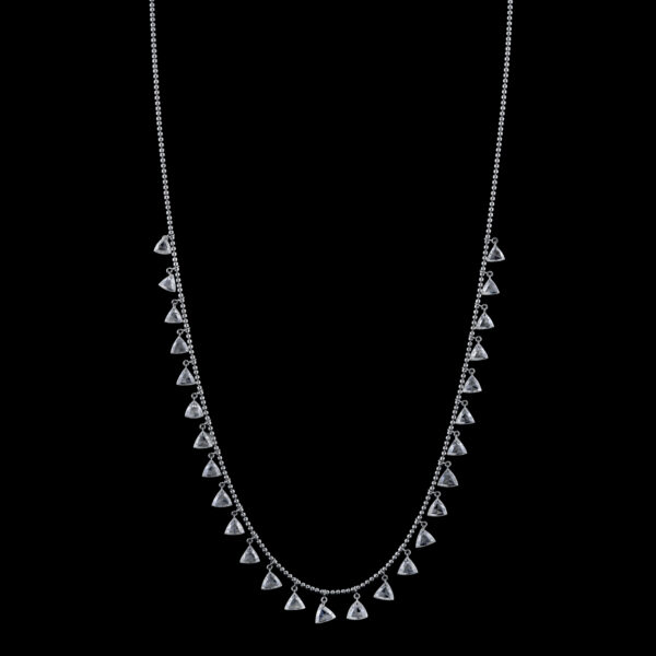 4.25CTTW Natural Colorless Diamond Necklace - C7340