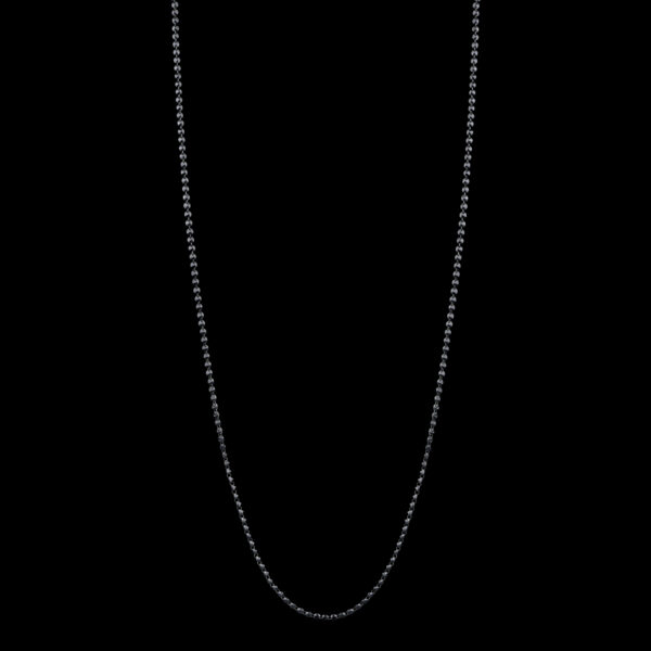 17.79CTTW Natural Black Diamond Necklace - C7841