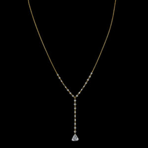 2.42CTTW Natural Colorless Diamond Necklace - C8575