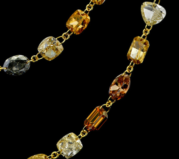 57.07CTTW Natural Colored Diamond Necklace - C8732 - Image 3