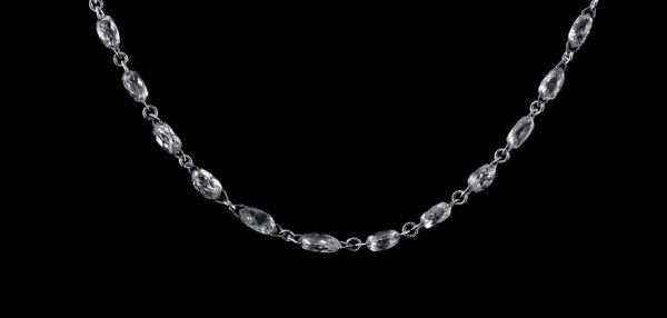 13.11CTTW Natural Colorless Diamond Necklace - C8736 - Image 2