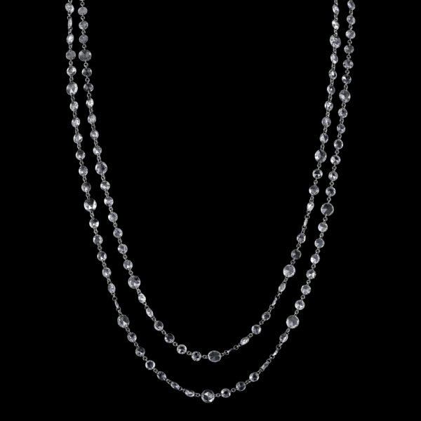 13.88CTTW Natural Colorless Diamond Necklace - C8741