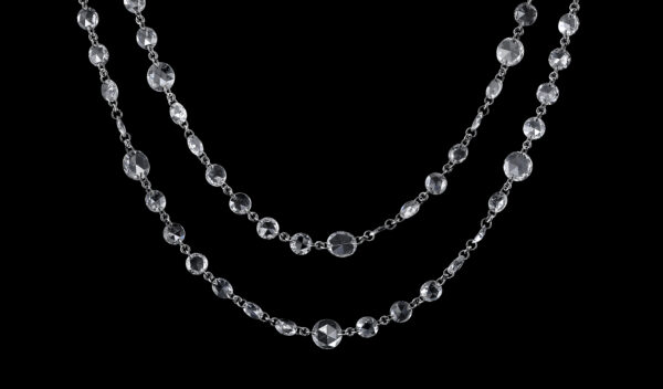 13.88CTTW Natural Colorless Diamond Necklace - C8741 - Image 2