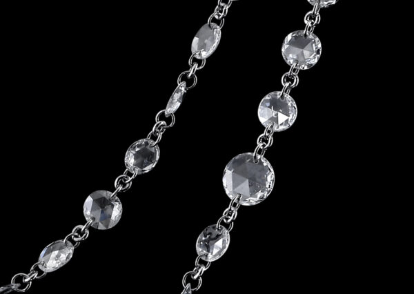 13.88CTTW Natural Colorless Diamond Necklace - C8741 - Image 3