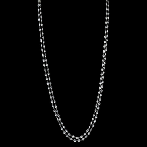 13.71CTTW Natural Colorless Diamond Necklace - C8752