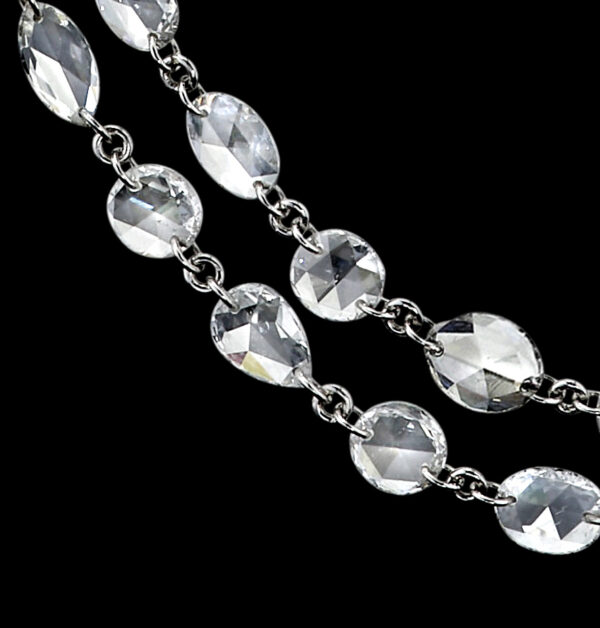 13.71CTTW Natural Colorless Diamond Necklace - C8752 - Image 3