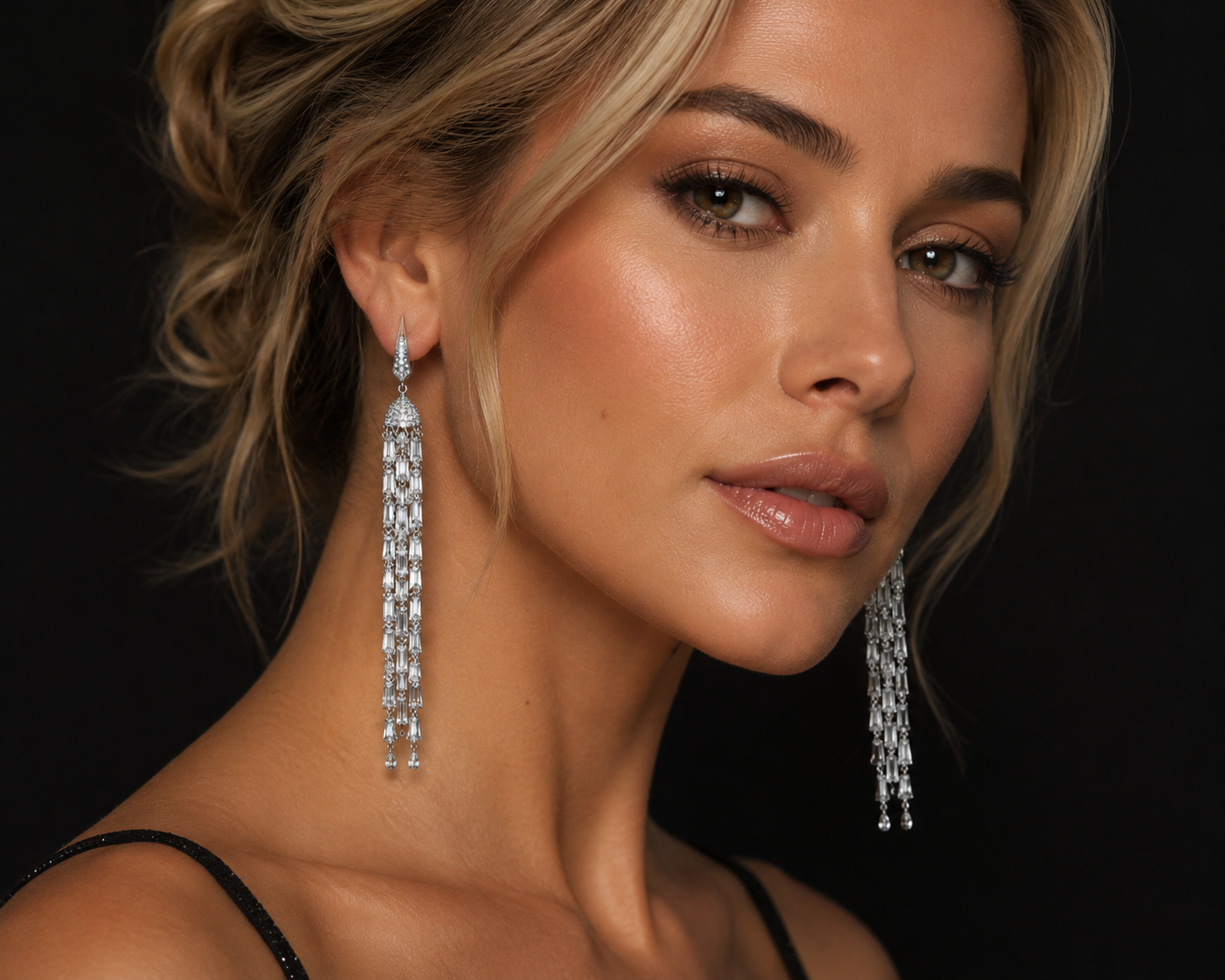 31.32CTTW Natural Colorless Diamond Earrings - E2494 - Image 5