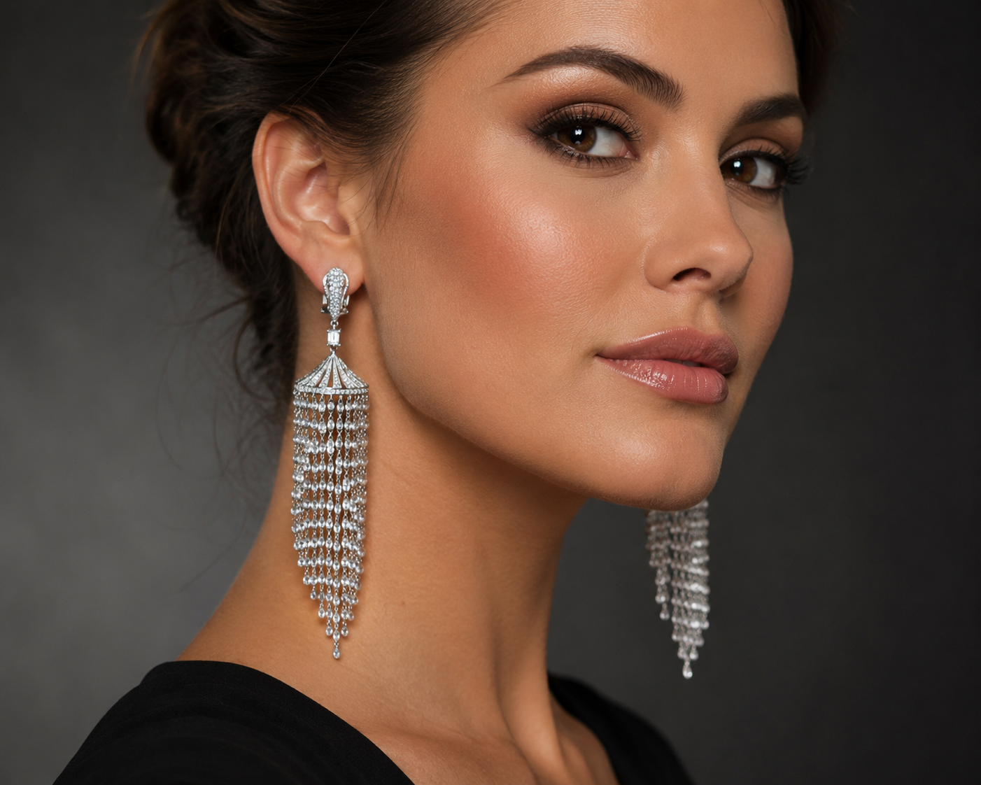 41.63CTTW Natural Colorless Diamond Earrings - E2752 - Image 5