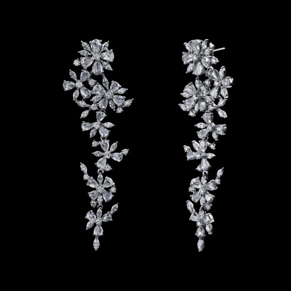 13.81CTTW Natural Colorless Diamond Earrings - E3019