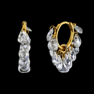 3.33CTTW Natural Colorless Diamond Earrings - E4525