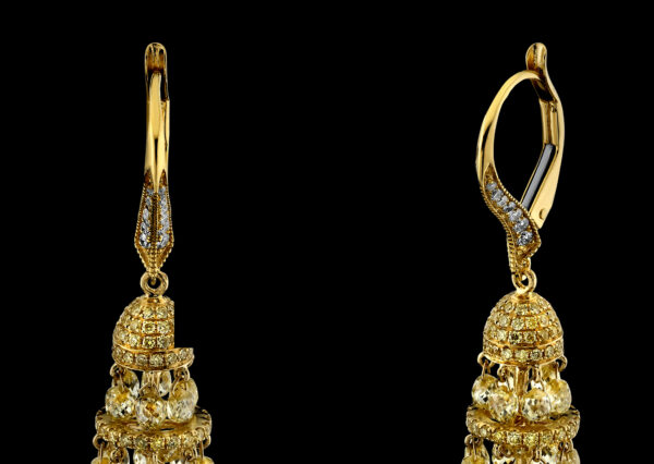 19.82CTTW Natural Colored Diamond Earrings - E4969 - Image 2