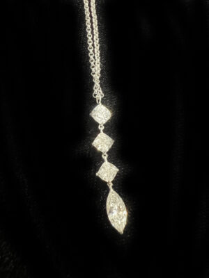1.50CTTW Drop Diamond Necklace