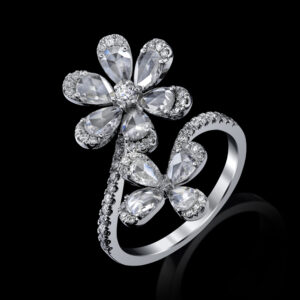 1.55CTTW Natural Colorless Diamonds and White Gold Ring - R3071