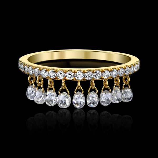 1.17CTTW Natural Colorless Diamonds set in Yellow Gold Ring - R3614