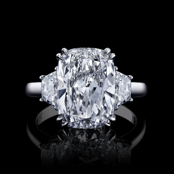 5.53CT CUSHION CUT NATURAL DIAMOND G - IF - STYLE #R9038