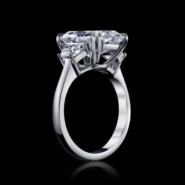 5.53CT CUSHION CUT NATURAL DIAMOND G - IF - STYLE #R9038 - Image 2