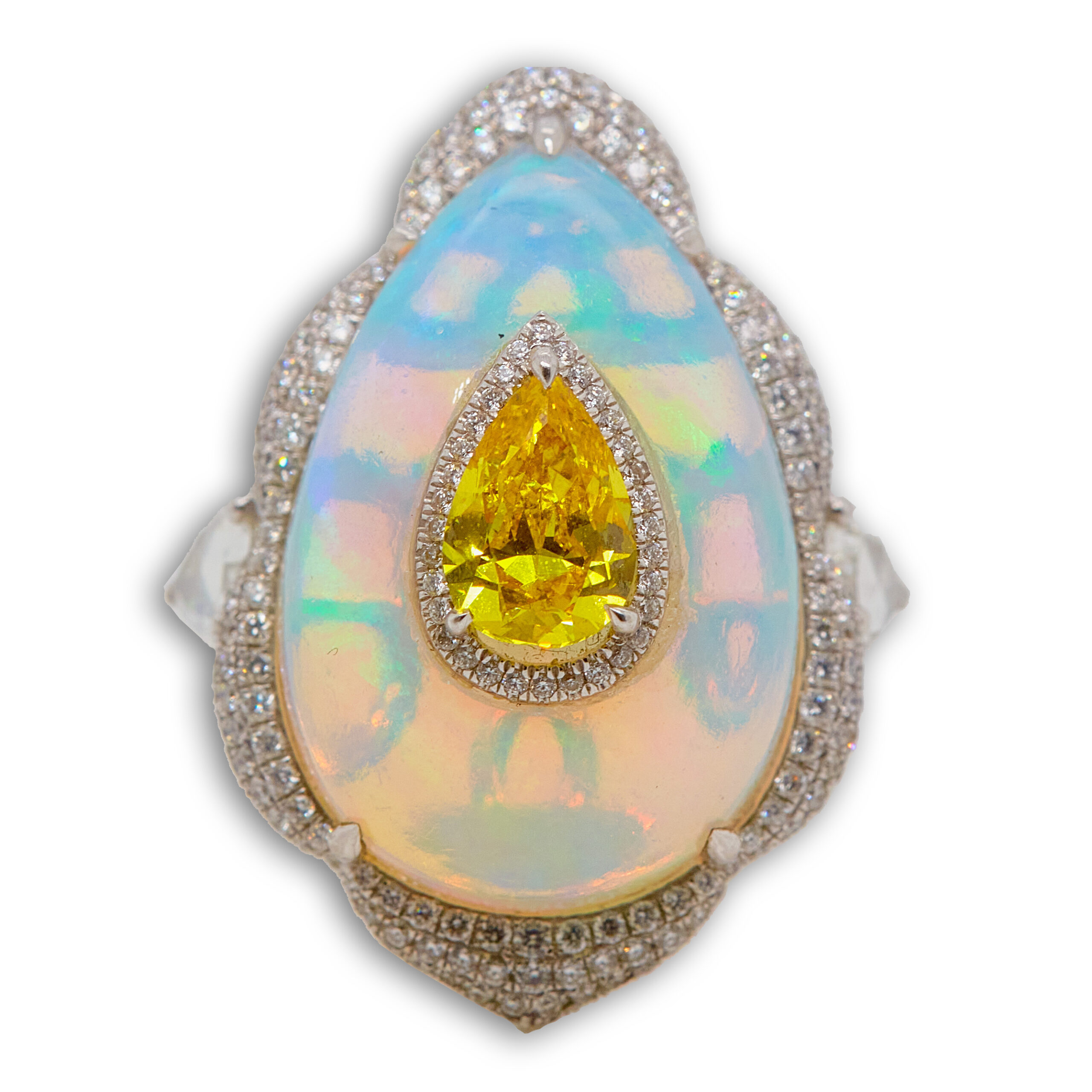 15.94CT OPAL - 1.01CT FVOY VS2 DIAMOND RING - RM1660 - Image 4