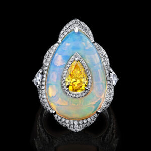 15.94CT OPAL - 1.01CT FVOY VS2 DIAMOND RING - RM1660