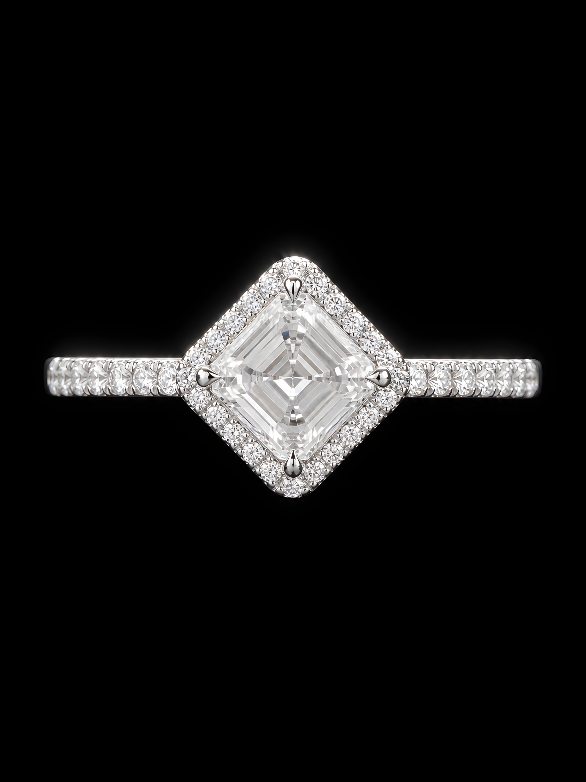 1.52CT D VS1 ASSCHER CUT DIAMOND RING - #SS1448 - Image 4