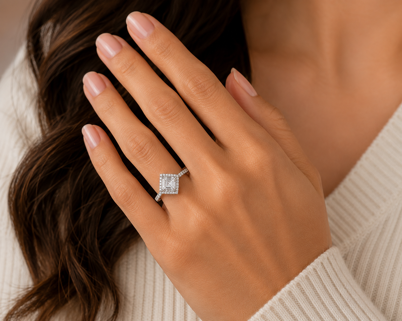 1.52CT D VS1 ASSCHER CUT DIAMOND RING - #SS1448 - Image 6