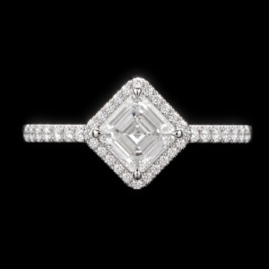 1.52CT D VS1 ASSCHER CUT DIAMOND RING - #SS1448