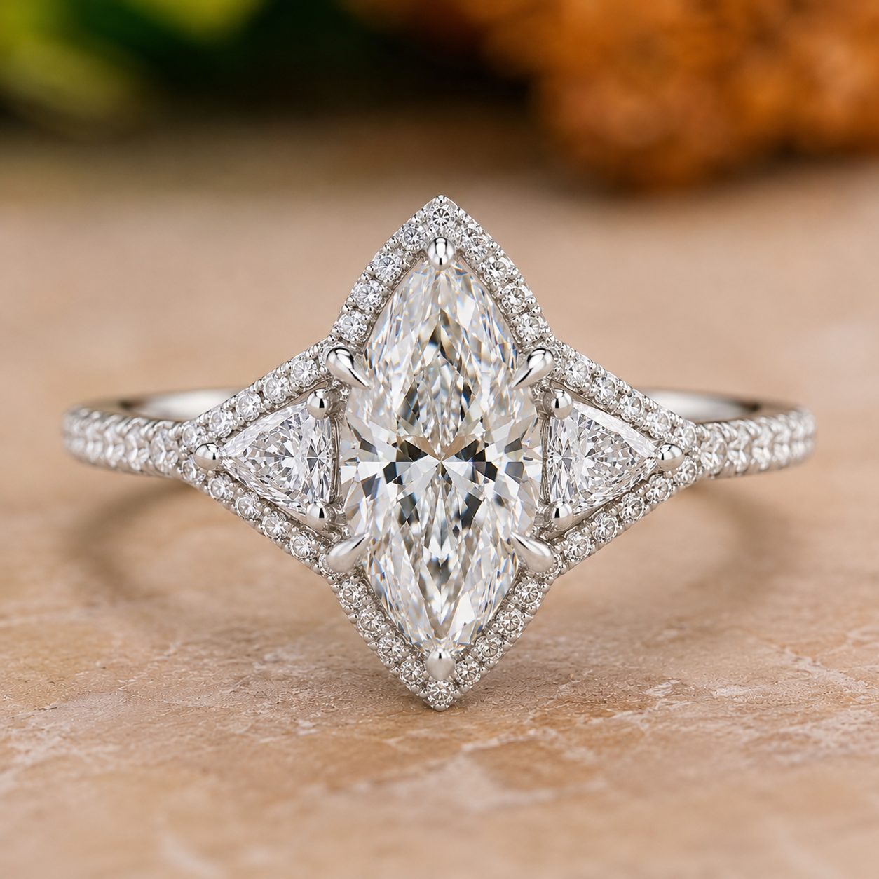 2.5CT MARQUIS D FLAWLESS DIAMOND RING - #RN5832 - Image 4