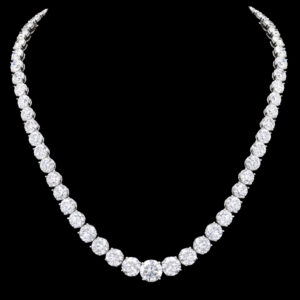 60.55CTTW PLATINUM RIVIERA NATURAL DIAMOND NECKLACE - STYLE #NK47983