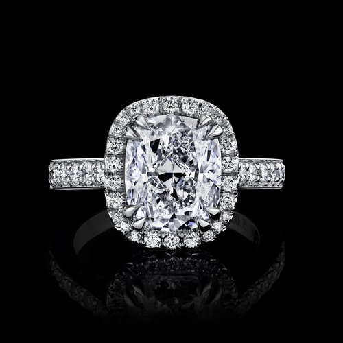 5.02CT CUSHION CUT DIAMOND RING - #R9069