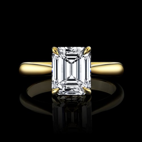 2.73CT EMERALD CUT NATURAL DIAMOND RING - #R9079