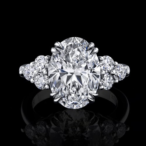 5.37CT OVAL INTERNALLY FLAWLESS DIAMOND RING - Style # R9083