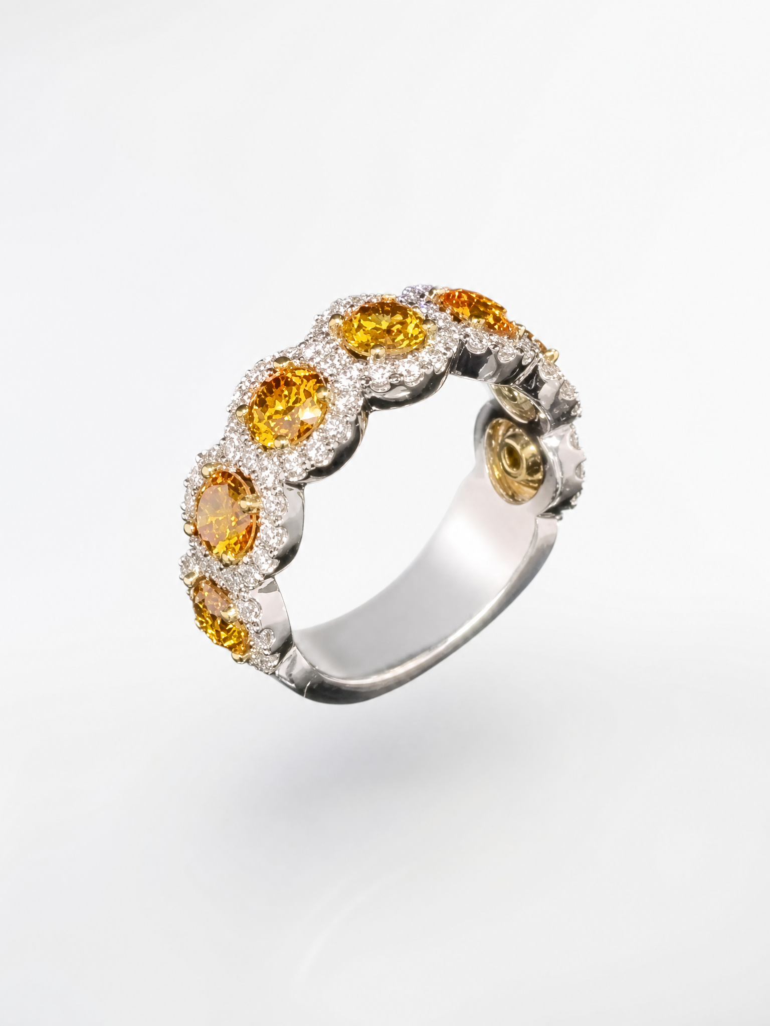 2.03CTTW ORANGE AND COLORLESS DIAMOND RING - #NY-R461 - Image 4