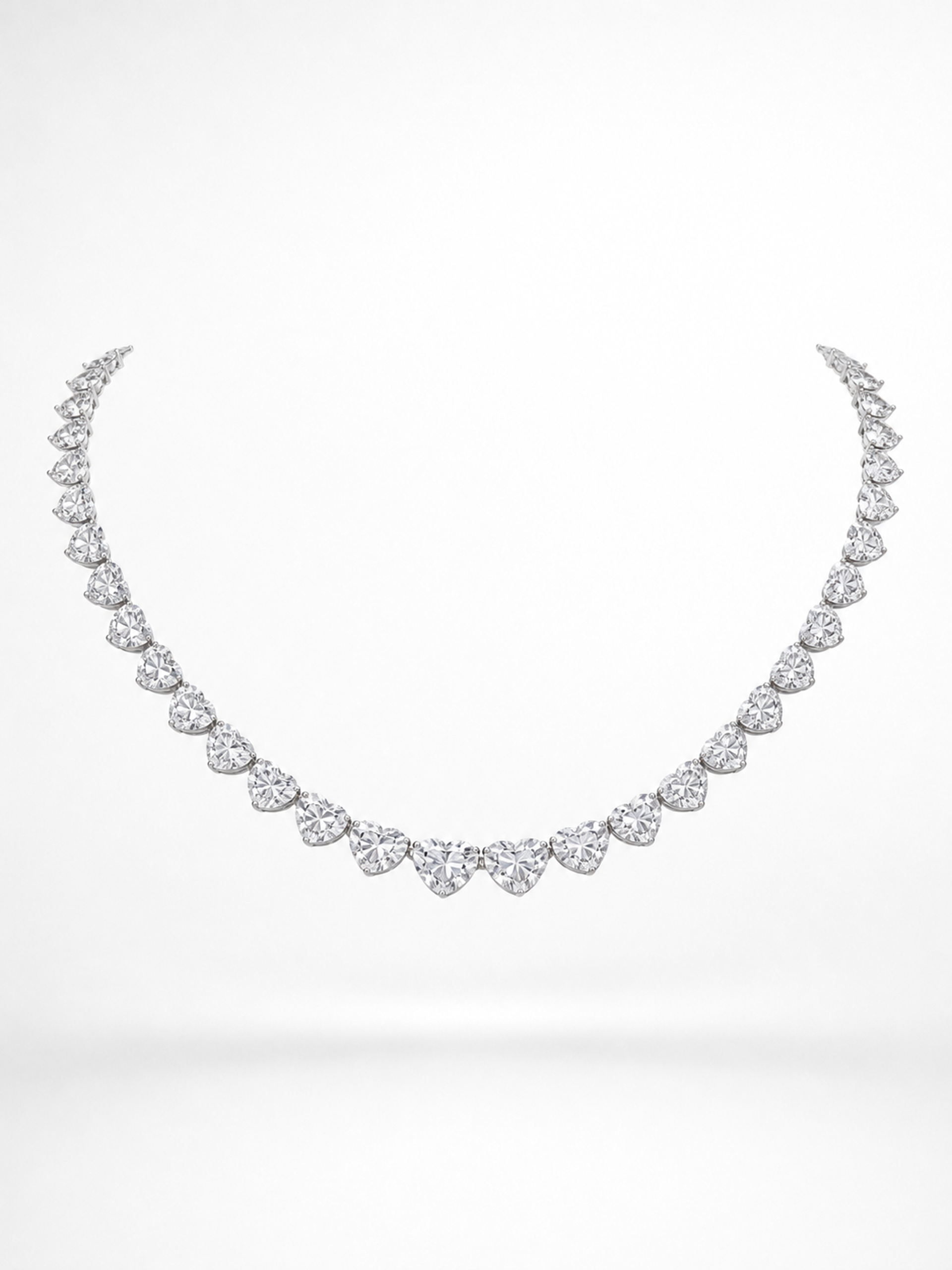 39.89CTTW NATURAL HEART SHAPE DIAMOND NECKLACE - #JAG3989 - Image 5