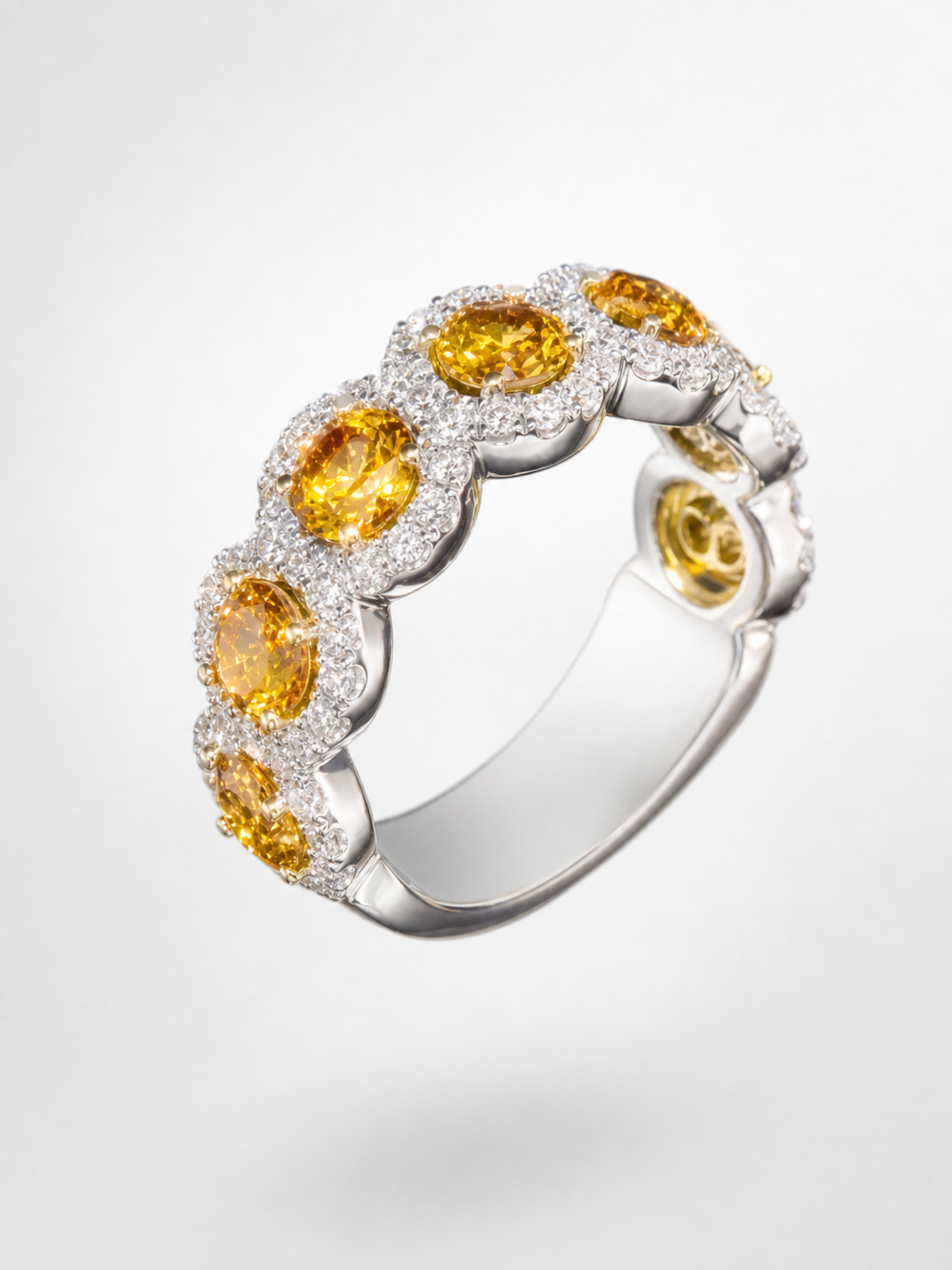 2.03CTTW ORANGE AND COLORLESS DIAMOND RING - #NY-R461 - Image 5