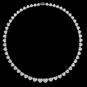 39.89CTTW NATURAL HEART SHAPE DIAMOND NECKLACE - #JAG3989