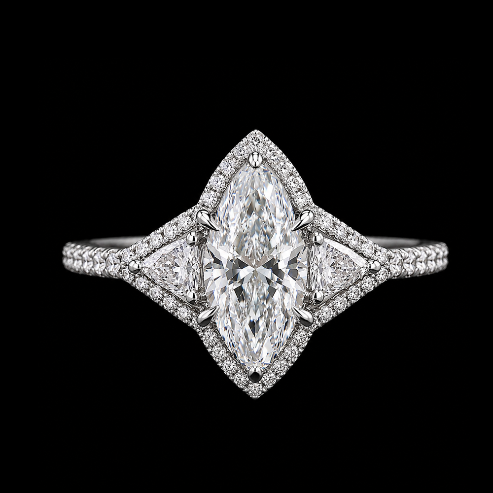 2.5CT MARQUIS D FLAWLESS DIAMOND RING - #RN5832