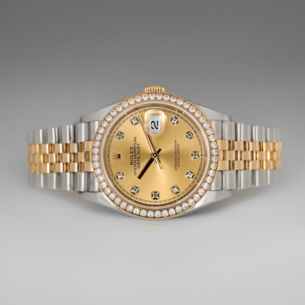 Rolex Datejust 36mm Champagne DIA Dial DIA Bezel YG/SS Jubilee