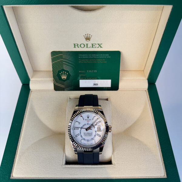 Rolex Sky-Dweller Index White Dial Oysterflex