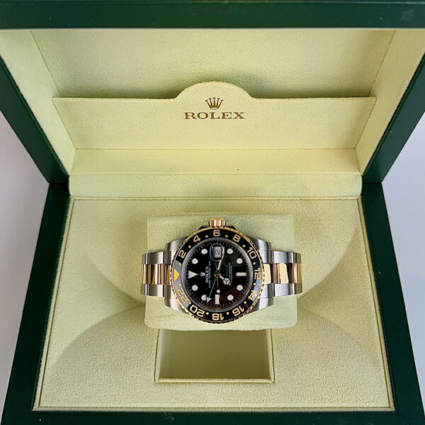 Rolex GMT Master II Black Dial YG/SS Oyster - Image 2