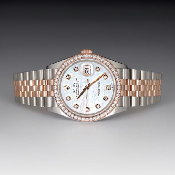 Rolex Datejust MOP DIA Dial DIA Bezel Jubilee RG/SS