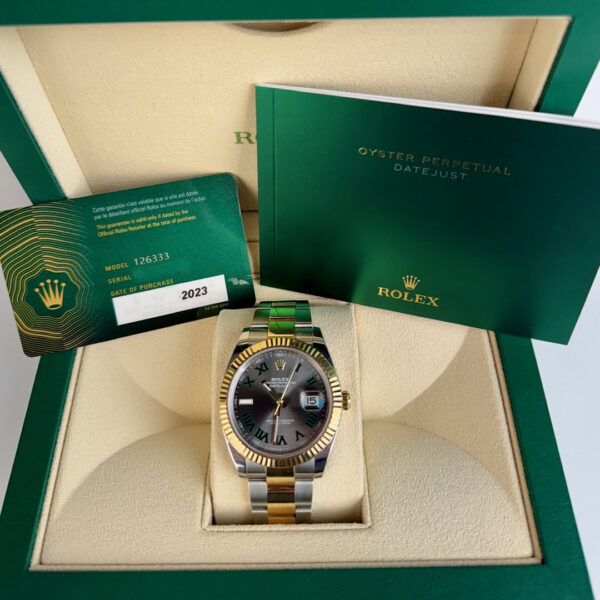 Rolex Datejust 41mm Wilmbledon Fluted Oyster YG/SS - Image 2