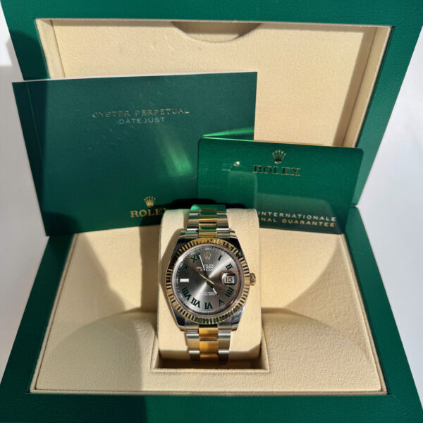 Rolex Datejust 41mm Wilmbledon Fluted Oyster YG/SS - Image 3