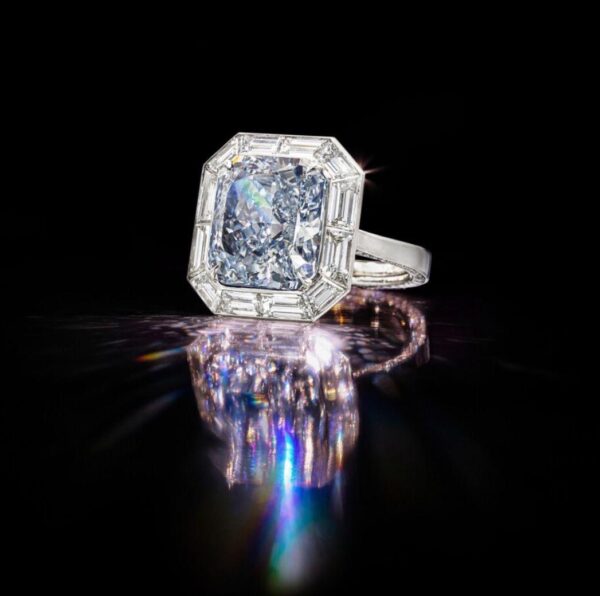 9.01 CT FANCY BLUE DIAMOND RING - #RR-91FB - Image 6